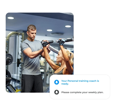 Client coach messaging app training updates