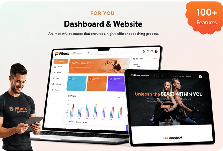 personal trainer software dashbaord