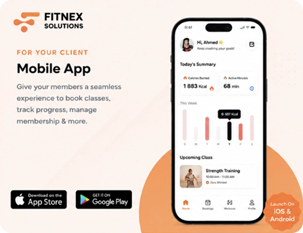 Fitness studio booking software app