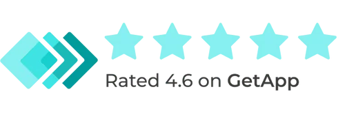 Rated 4.6 stars on GetApp for fitness software