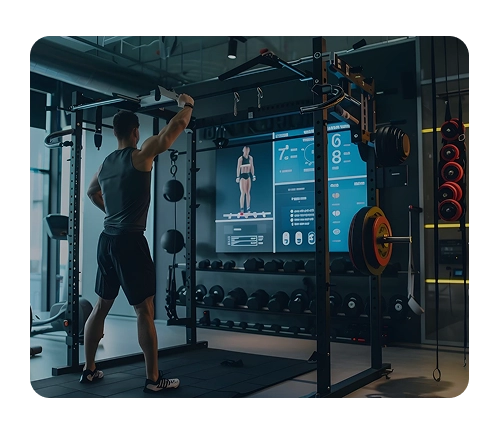 <a href="/business-types/gym-management-app/" class="internal-link-title">Software For Gym Owners</a> Interactive Video Based Courses mockup