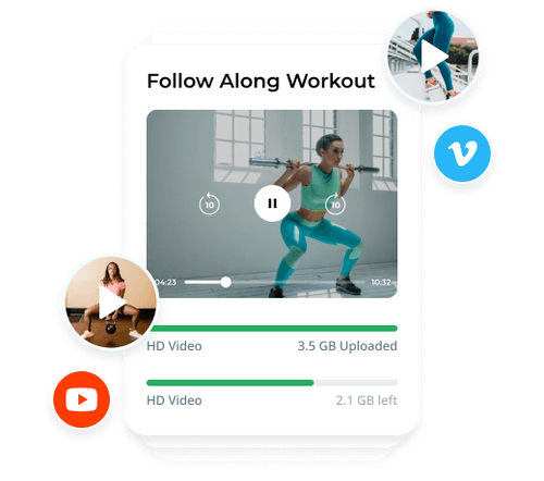 Sell access to premium video content with a powerful gym system management platform mockup