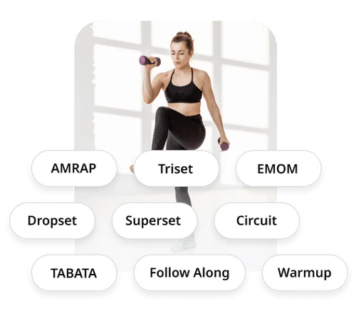 Universal workout plans exercise app design mockup