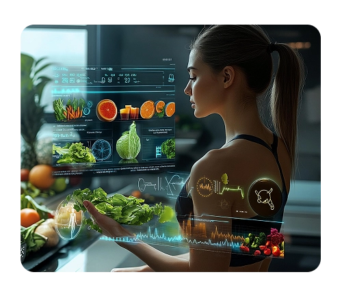 Nutrition Plans are integrated tracking, progress analytics mockup