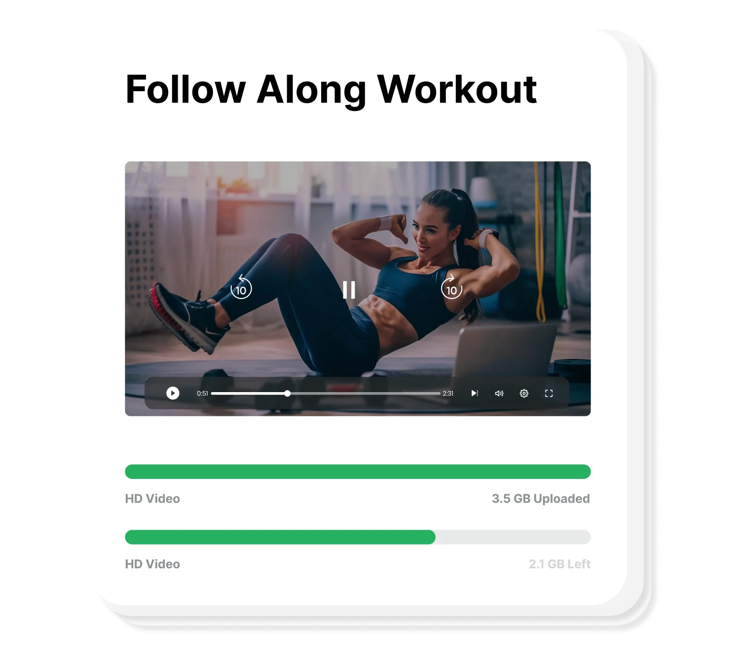 Sell access to premium video content with a powerful gym system management platform mockup